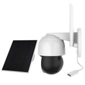 Foscam B4 - 2K 4MP Outdoor Pan/Tilt WiFi Battery IP Security Camera with Solar Panel & Spotlights 