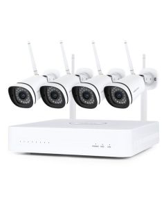 Foscam FN8108W - 8CH 4K 8MP Mesh WiFi Security Kit, AI Human Detection, Incl 4x 3MP Cameras & 1TB Hard Drive
