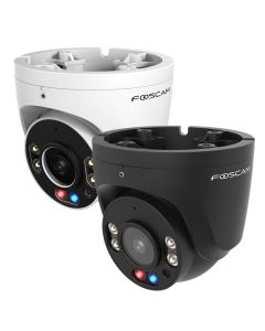 Foscam W5EP - 3K 5MP Outdoor PoE IP Security Camera with AI Human/Vehicle Detection, Flashing Red & Blue Lights and 2-Way Audio